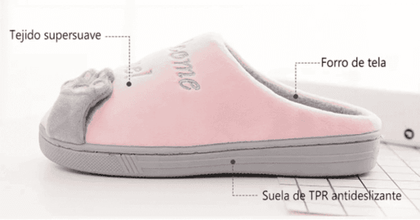 1 Par de Pantuflas De Gato Para Adulto Cómodas - Imagen 4