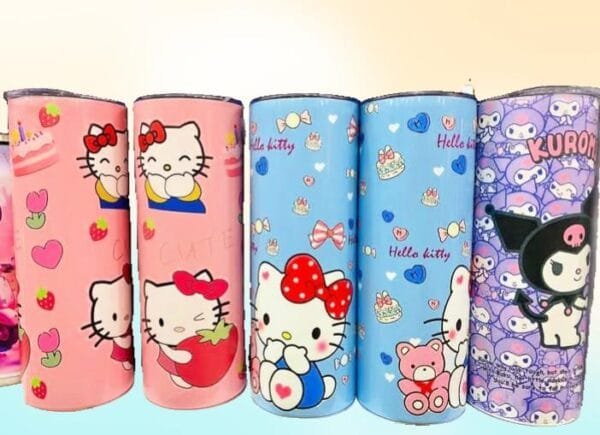 6 Vaso Termo Sanrio De Aluminio Con Tapa Varios Personajes Shein